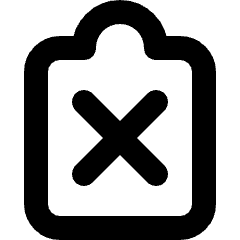Clipboard Delete Icon from Micro Line Set