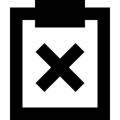 Clipboard Delete Icon from Sharp Remix Set