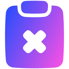 Clipboard Delete Icon from Plump Gradient Set