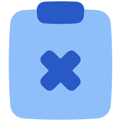 Clipboard Delete Icon from Plump Flat Set