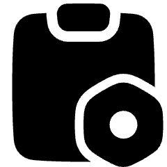 Clipboard Preferences Bolt Icon from Plump Solid Set