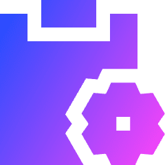 Clipboard Preferences Gear Icon from Sharp Gradient Set