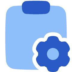 Clipboard Preferences Gear Icon from Plump Flat Set