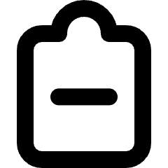 Clipboard Remove Icon from Micro Line Set