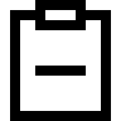 Clipboard Remove Icon from Sharp Line Set