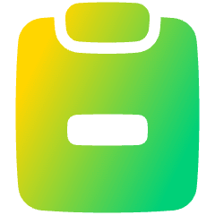 Clipboard Remove Icon from Plump Gradient Set