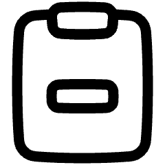 Clipboard Remove Icon from Plump Line Set