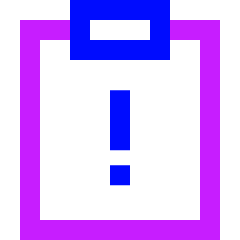 Clipboard Task Alert Icon from Sharp Neon Set