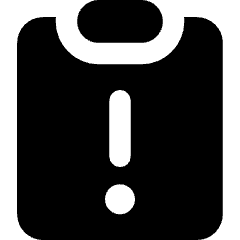 Clipboard Task Alert Icon from Core Solid Set
