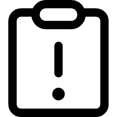 Clipboard Task Alert Icon from Core Line Set