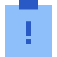 Clipboard Task Alert Icon from Sharp Flat Set