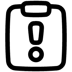 Clipboard Task Alert Icon from Plump Line Set