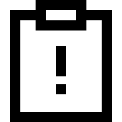 Clipboard Task Alert Icon from Sharp Line Set