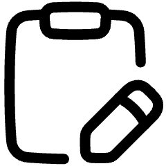 Clipboard Task Note Edit Icon from Plump Line Set