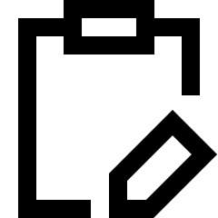 Clipboard Task Note Edit Icon from Sharp Line Set