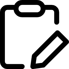 Clipboard Task Note Edit Icon from Core Line Set