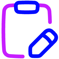 Clipboard Task Note Edit Icon from Plump Neon Set