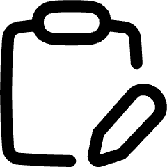 Clipboard Task Note Edit Icon from Flex Line Set