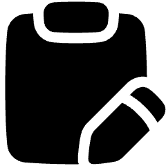 Clipboard Task Note Edit Icon from Plump Solid Set