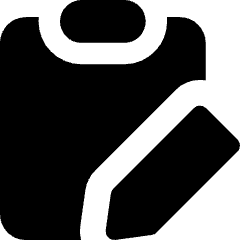 Clipboard Task Note Edit Icon from Core Solid Set