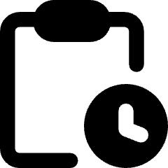 Clipboard Task Pending Action Icon from Core Remix Set