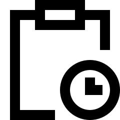 Clipboard Task Pending Action Icon from Sharp Line Set
