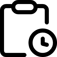 Clipboard Task Pending Action Icon from Core Line Set