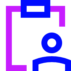 Clipboard Task Person In Charge Icon from Sharp Neon Set