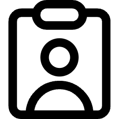 Clipboard Task Person In Charge Icon from Core Line Set