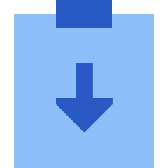 Clipboard Task Returned Icon from Sharp Flat Set