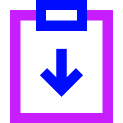 Clipboard Task Returned Icon from Sharp Neon Set
