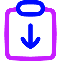 Clipboard Task Returned Icon from Flex Neon Set