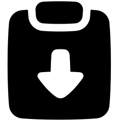 Clipboard Task Returned Icon from Plump Solid Set