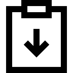 Clipboard Task Returned Icon from Sharp Line Set
