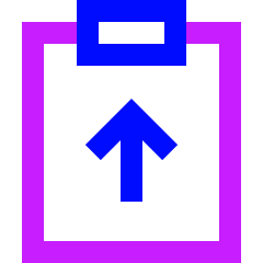 Clipboard Task Submitted Icon from Sharp Neon Set