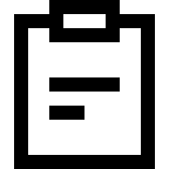 Clipboard Text Icon from Sharp Line Set