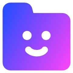 Cute Folder Emoji Happy Icon from Core Gradient Set