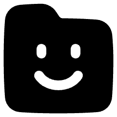 Cute Folder Emoji Happy Icon from Plump Solid Set