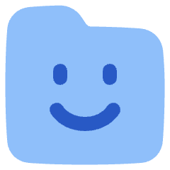 Cute Folder Emoji Happy Icon from Plump Flat Set