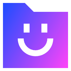 Cute Folder Emoji Happy Icon from Sharp Gradient Set