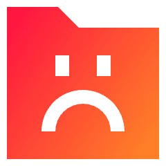 Cute Folder Emoji Sad Icon from Sharp Gradient Set