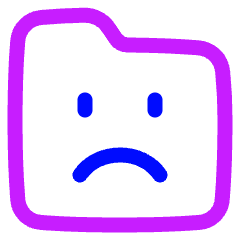 Cute Folder Emoji Sad Icon from Plump Neon Set