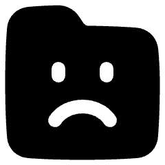 Cute Folder Emoji Sad Icon from Plump Solid Set