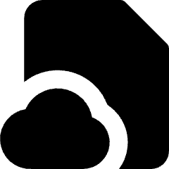 Document File Cloud Online Backup Icon from Core Solid Set