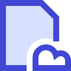 Document File Cloud Online Backup Icon from Sharp Duo Set