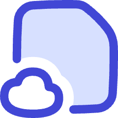 Document File Cloud Online Backup Icon from Flex Duo Set