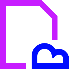 Document File Cloud Online Backup Icon from Sharp Neon Set