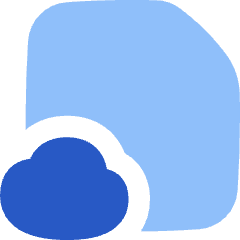 Document File Cloud Online Backup Icon from Flex Flat Set