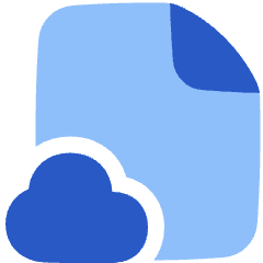 Document File Cloud Online Backup Icon from Plump Flat Set