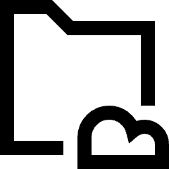 Document Folder Cloud Online Backup Icon from Sharp Line Set